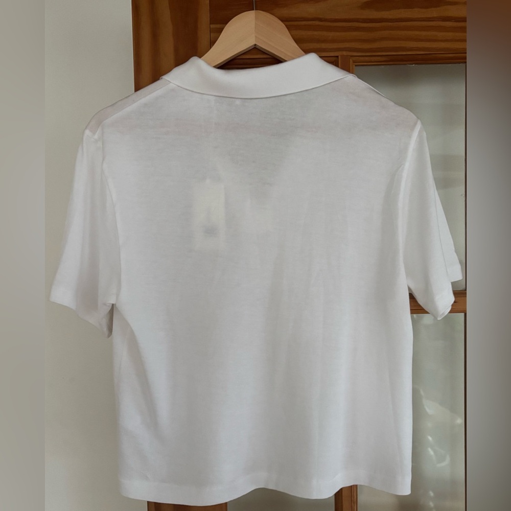 Vince Easy Cotton Polo Shirt size Small white - Picture 5 of 7